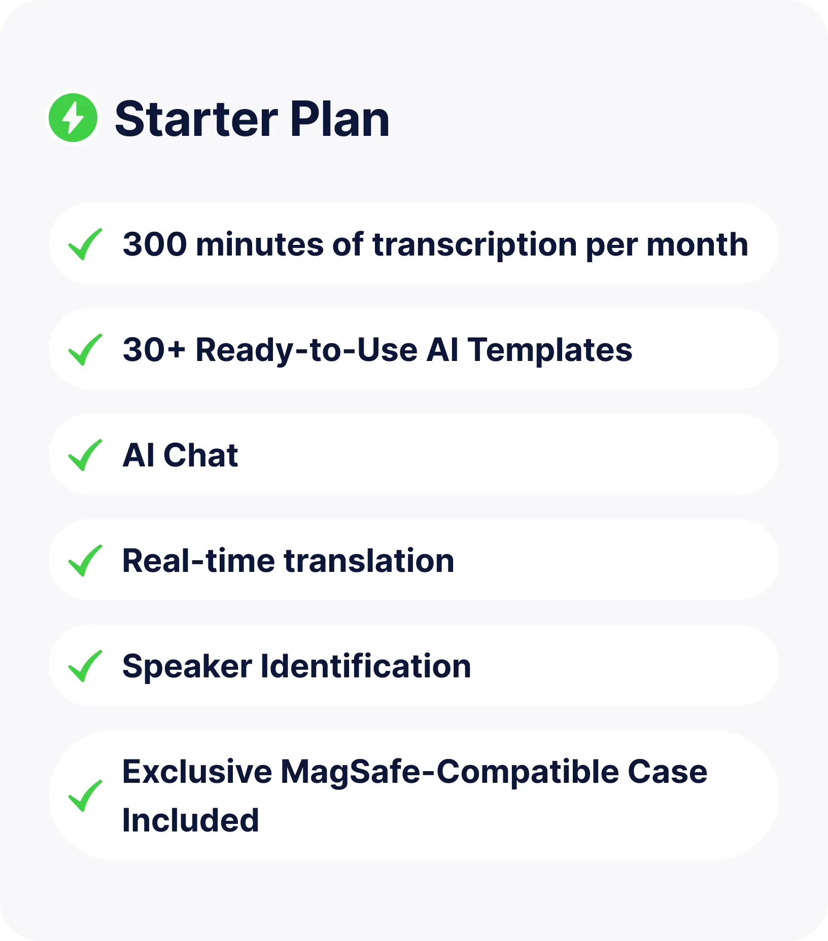 Starter Plan Features